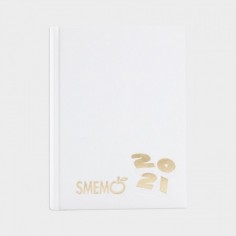 SMEMO 16 MESI 2021 CM 11X15 BIANCA LOGO ORO