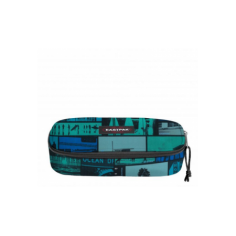 ASTUCCIO eastpak OVAL single PIX BLUE pencil case BLU tasca interna con zip e divisoria porta penne EK717A59