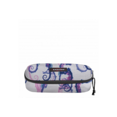 ASTUCCIO eastpak OVAL single SEA HORSE pencil case BIANCO tasca interna con zip e divisoria porta penne EK717B17