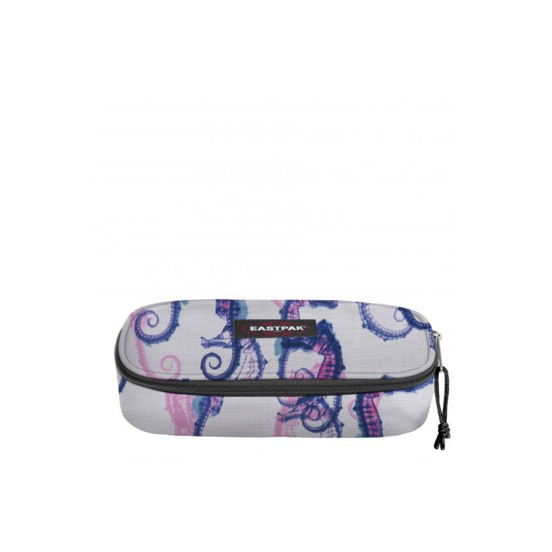 ASTUCCIO eastpak OVAL single SEA HORSE pencil case BIANCO tasca interna con zip e divisoria porta penne EK717B17 ASTUCCIO eastpak OVAL single SEA HORSE pencil case BIANCO tasca interna con zip e divisoria porta penne EK717B17