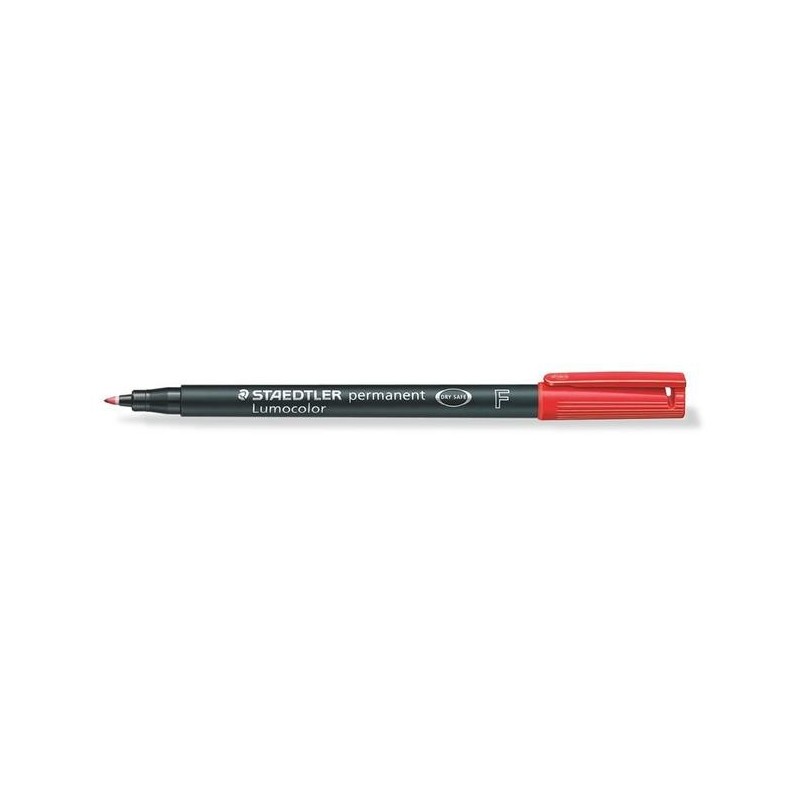 Penna a punta sintetica Staedtler Lumocolor Permanent rosso punta fine 0 Penna a punta sintetica Staedtler Lumocolor Permanent rosso punta fine 0