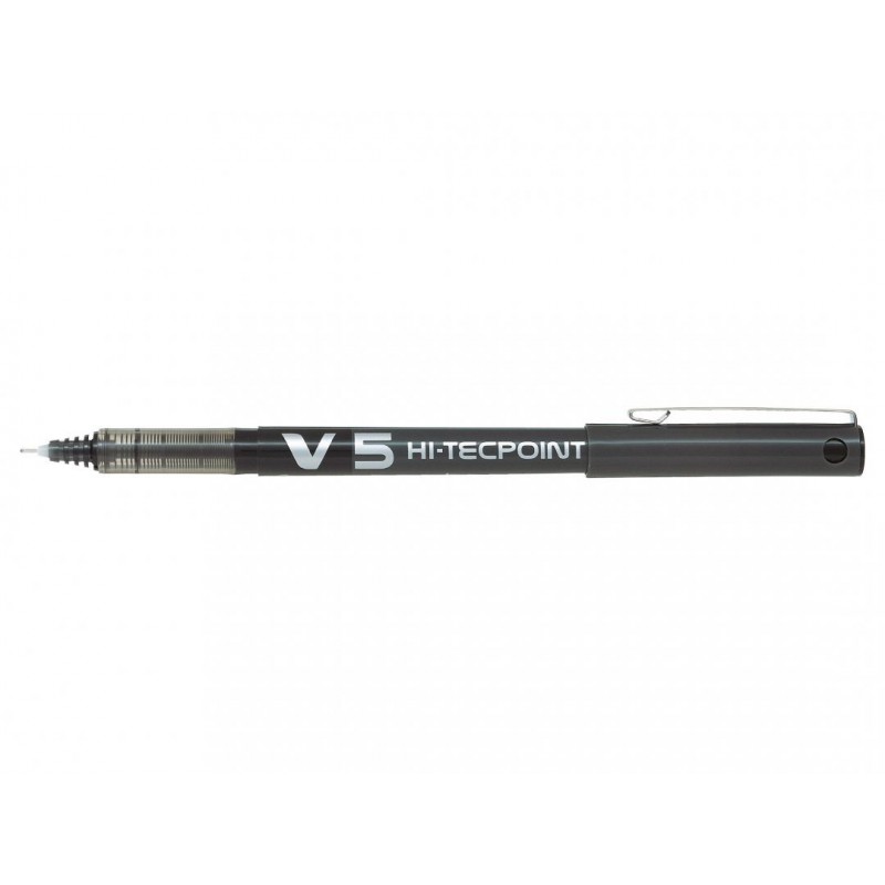 Hi-Tecpoint V5 - Roller a inchiostro Liquido - Nero - Punta Fine Hi-Tecpoint V5 - Roller a inchiostro Liquido - Nero - Punta Fine
