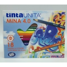 PASTELLI A COLORI DA 18 CON MINA 4 mm TINTA UNITA