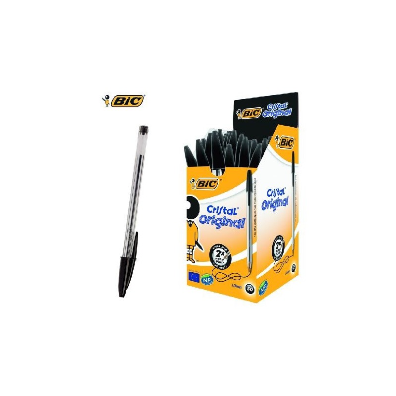 PENNA BIC CRISTAL 1.0MM NERA CONF. 50PZ PENNA BIC CRISTAL 1.0MM NERA CONF. 50PZ
