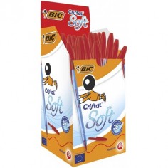 Bic cristal soft penna sfera rossa 50 pezzi