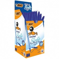 Bic cristal soft penna sfera blu 50 pezzi