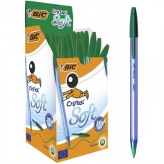 Bic cristal soft penna sfera verde 50 pezzi