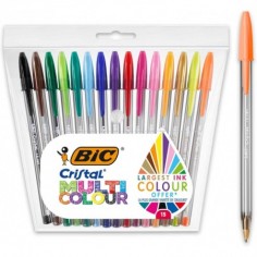 BIC Cristal Multicolour Penna a sfera 15 pezzi