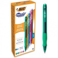 BIC Gel-ocity - Penne a inchiostro gel originali Scatola da 12 Colori assortiti.