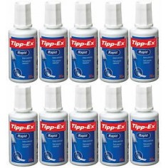 BIC Tipp-Ex - Correttore liquido con pennello (pacco da 10)