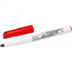 Bic Velleda 1741 Marcatore Cancellabile per Lavagna Confezione 12 Marcatori Cancellabili Colore Rosso