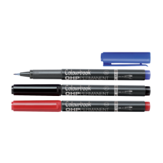 Pennarelli indelebili OHP permanent punta Colourbook BLU