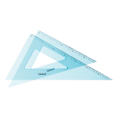 COPPIA SQUADRE 45° E 60° – 35 CM