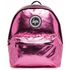 Zaino Hype Azalea olografico Rosa con borchie - 30x40x15 cm